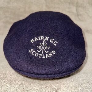 Vintage Kangol 504 Wool Flat Cap Nairn Golf Club Scotland Made in Great Britain